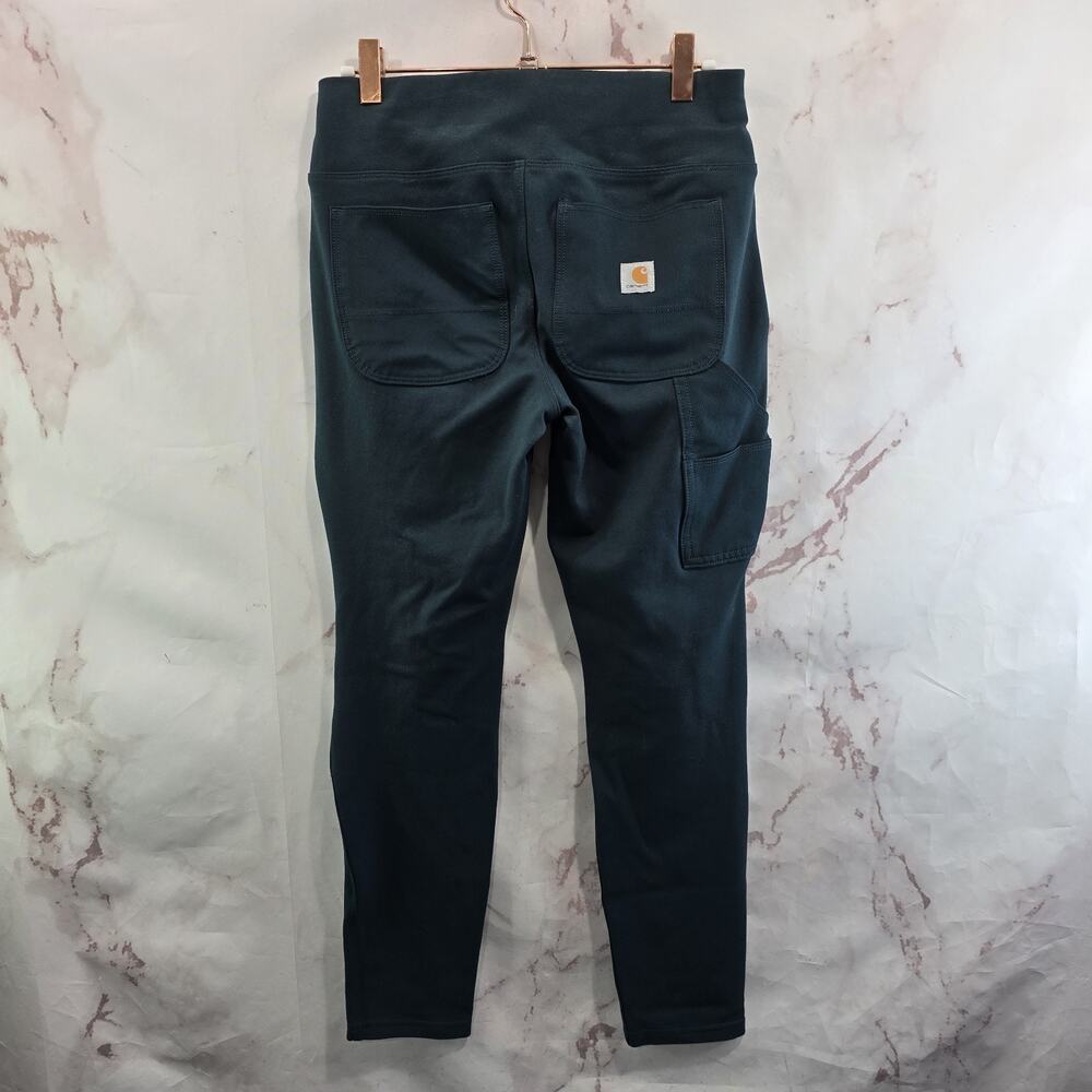 Carhartt Leggings Womens XS Short Green Heavyweight Midweight Pockets Knee